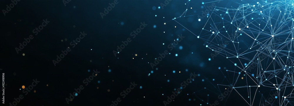 Poster 3d rendering of points and lines on an abstract digital background with plexus. big data. connectivi