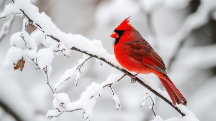 Cardinal in Winter Wonderland