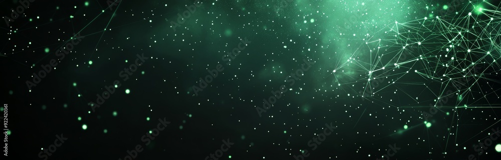 Poster the dynamic wave background consists of dots. information technology background. 3d rendering.