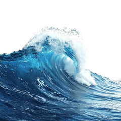 Powerful Ocean Wave Cresting with Splash