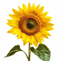 Obraz premium Close up of Sunflower on an isolated white background 
