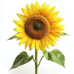 Fototapeta premium Close up of Sunflower on an isolated white background 