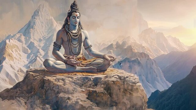 The Himalayan mountain range Mount Kailasa is home to the Hindu deity Shiva.