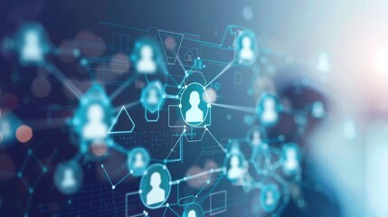 Obraz premium Decentralized identity management on blockchain, secure and user-controlled.