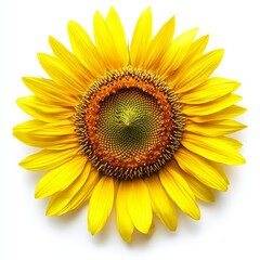 Close up of Sunflower on an isolated white background 