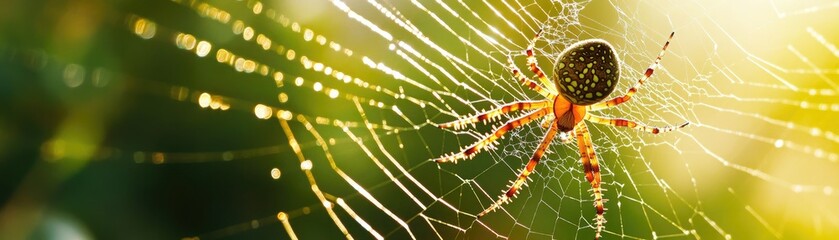 A spider rebuilding its web after a storm, thread by thread, [pain, suffering, persistence], [nature's persistence]