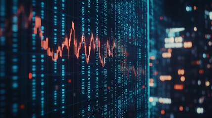 Obraz premium Generated AI background with 3D coins, a blue finance graph and investment bar to demonstrate growth and success within the market.