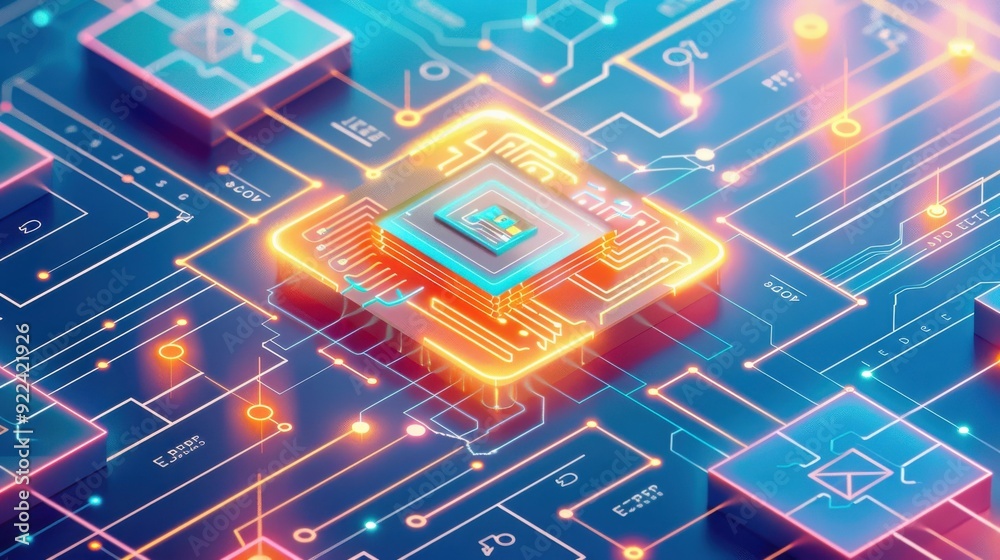 Poster decentralized web infrastructure with blockchain protocols, secure and distributed.