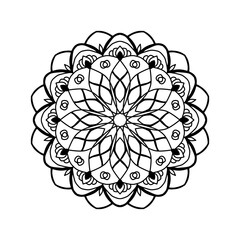 Mandala line for coloring book