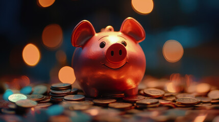 International Savings Day. saving money. saving money. money in piggy banks.