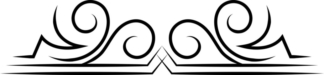 Vintage border. Ornament decoration. Linear style.