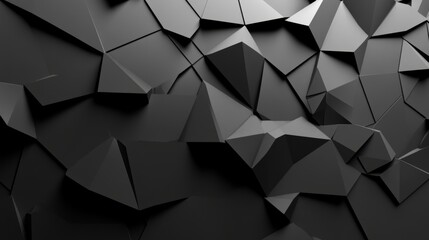 This is a 3D rendering containing tiles arranged in a square pattern to create a black wall. The background consists of polished, futuristic blocks made from 3D shapes.