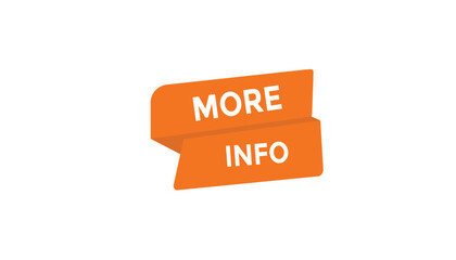 More info button web banner templates. Vector Illustration 