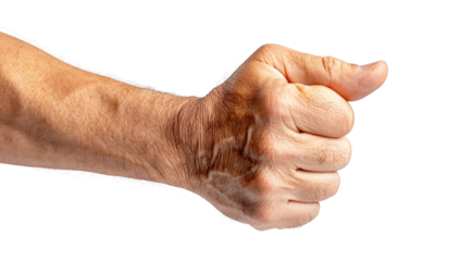 Thumbs down illustration showcasing a negative gesture isolated on a transparent background. Ideal for social media, feedback, and minimalist design concepts.