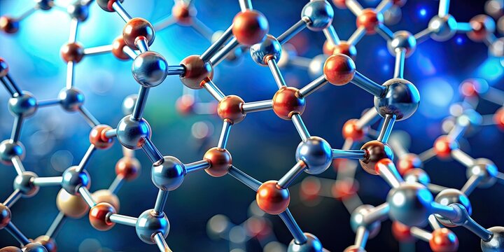 Close up of chemical structure representing the silent language of hormones , biology, science, communication