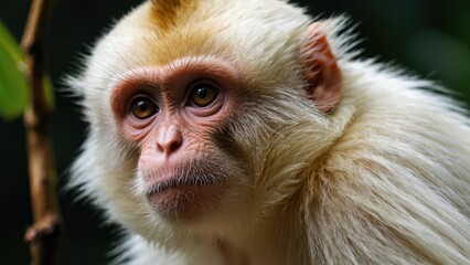 close up of a macaque