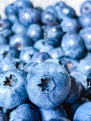 Lots of juicy and ripe blueberries