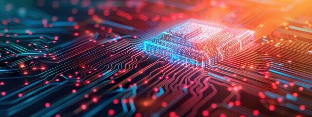 Fototapeta premium Embedded decoding engineering with modern designs, embedded decoding engineering, high-tech data processing and technology