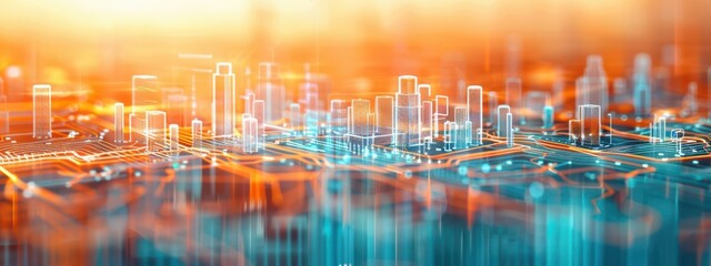 Obraz premium Embedded tracking and connectivity modules in urban environments, embedded tracking connectivity, advanced urban technology integration