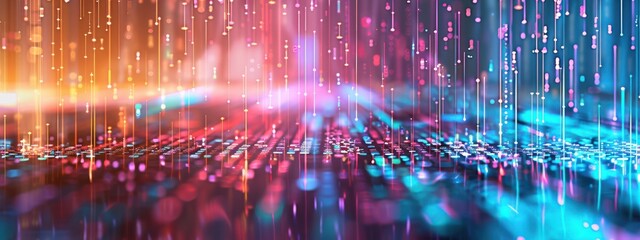 Encryption methods, holographic data visualization, futuristic secure communication, glowing colors