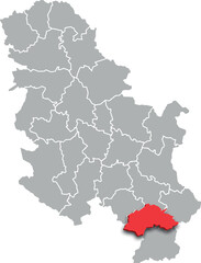 jablanica district map ADMINISTRATIVE DIVISIONS of SERBIA 3d isometric map