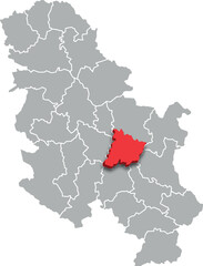 pomoravije district map ADMINISTRATIVE DIVISIONS of SERBIA 3d isometric map
