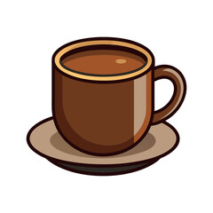 Coffee cup isolated vector template illustration