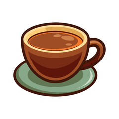 Coffee cup isolated vector template illustration