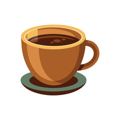 Coffee cup isolated vector template illustration