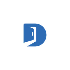 Letter D Door Logo Vector