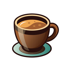 Coffee cup isolated vector template illustration