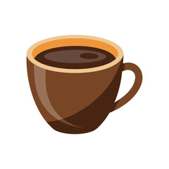 Coffee cup isolated vector template illustration