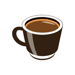 Coffee cup isolated vector template illustration