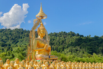 Phuttha Utthayan Makha Bucha Anusorn Buddha stature Pang patron 1,250 in Nakhon Nayok, Tourist...