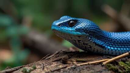 Fototapeta premium green lizard on a branch