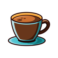 Coffee cup isolated vector template illustration