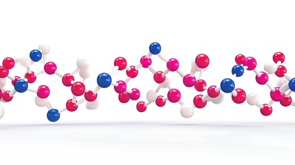 Molecular Structure of Peptide Bond Illustration on White Background for Biochemistry Concepts