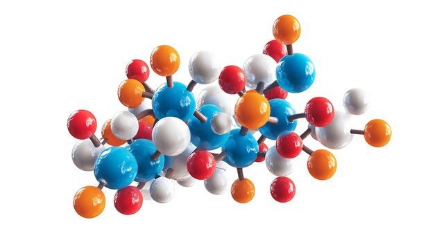 Detailed Lipid Molecule Illustration on White Background for Science and Education Concepts