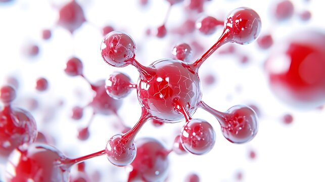 Detailed Hemoglobin Molecule Illustration on White Background