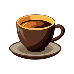 Coffee cup isolated vector template illustration