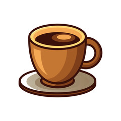 Coffee cup isolated vector template illustration