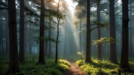 morning in the forest