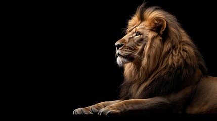 Naklejka premium Majestic Lion Portrait