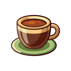 Coffee cup isolated vector template illustration