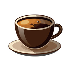 Obraz premium Coffee cup isolated vector template illustration