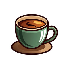 Coffee cup isolated vector template illustration