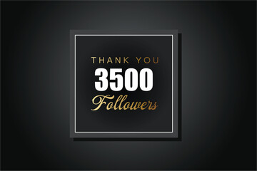 3500 OR 3.5k followers celebration. Thank you 3500   followers congratulation template banner. banner for social 3.5k friends and followers. celebrate subscribers and followers.
