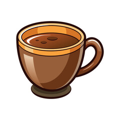 Coffee cup isolated vector template illustration