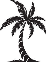 Palm tree illustration silhouette vector art design