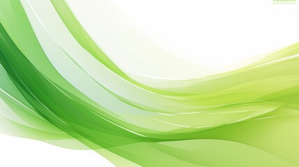 Abstract green wave background with a blur effect and white and light green color scheme, perfect for vector presentation design.